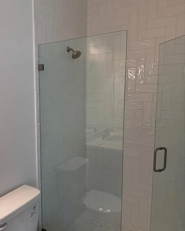 Spacious walk-in shower design