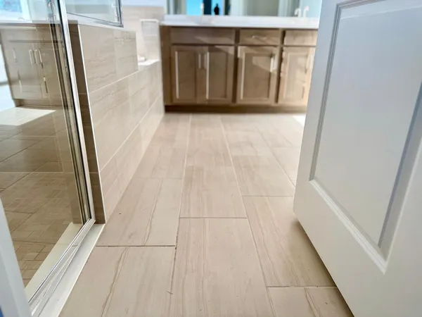 Ceramic tile flooring installation